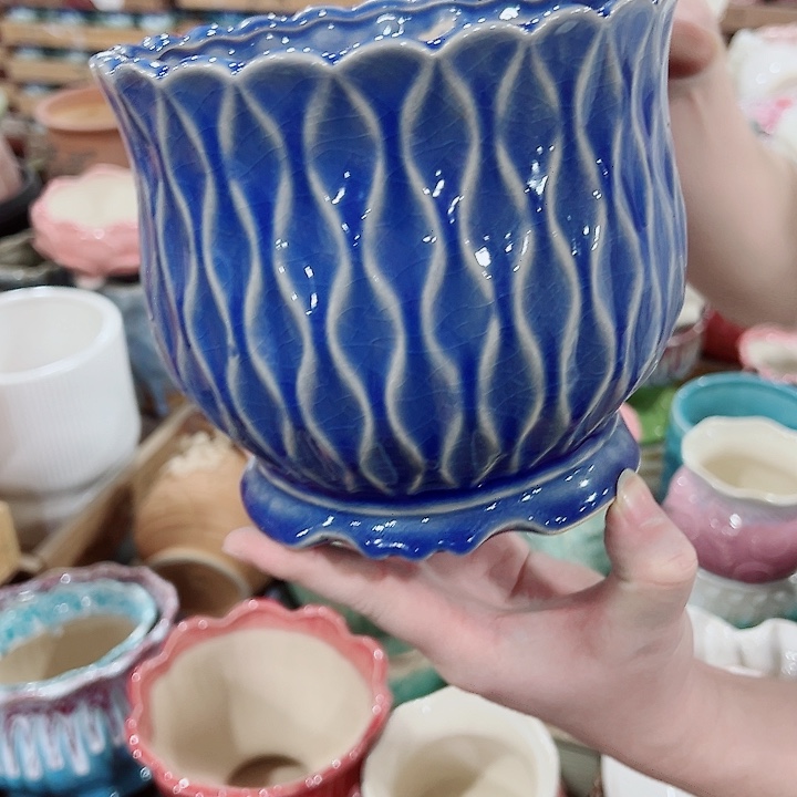 有孔，凑单福利满10元发货陶瓷多肉花盆！