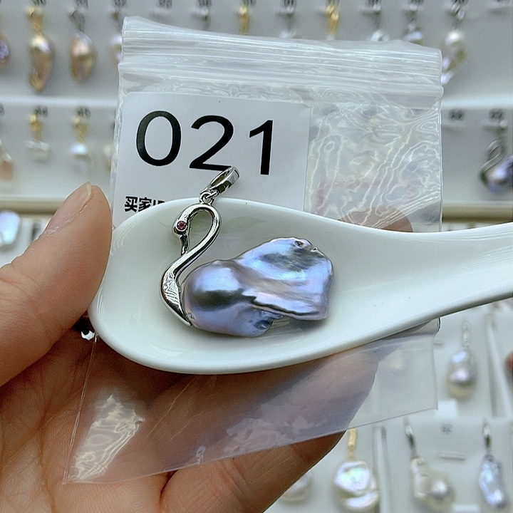 淡水珍珠颈饰银S925镶嵌