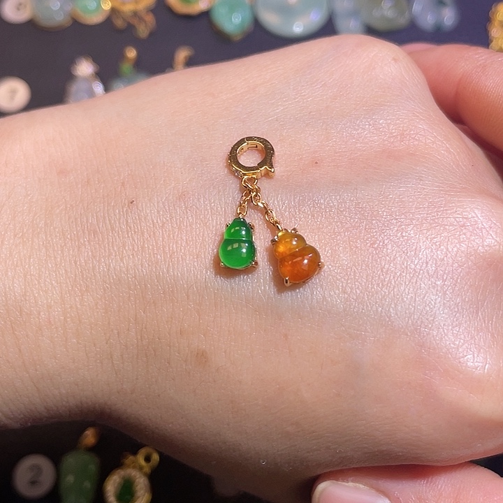 翡翠银S925镶嵌颈饰天然翡翠