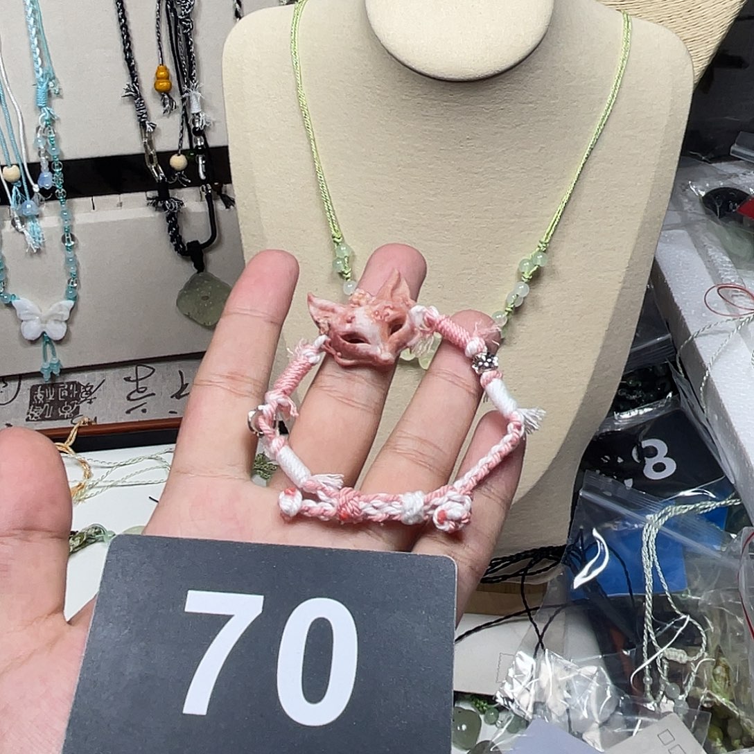 蛇纹石玉合金颈饰