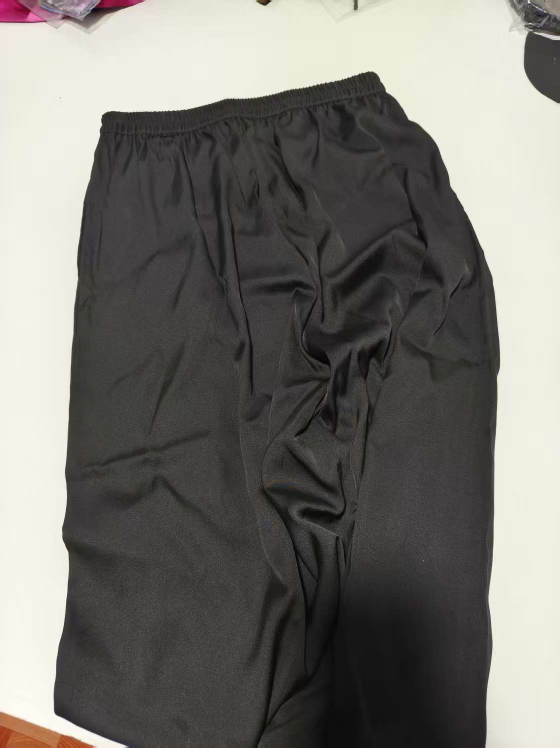 重磅桑蚕丝弹力双乔锻直筒裤长裤 女裤