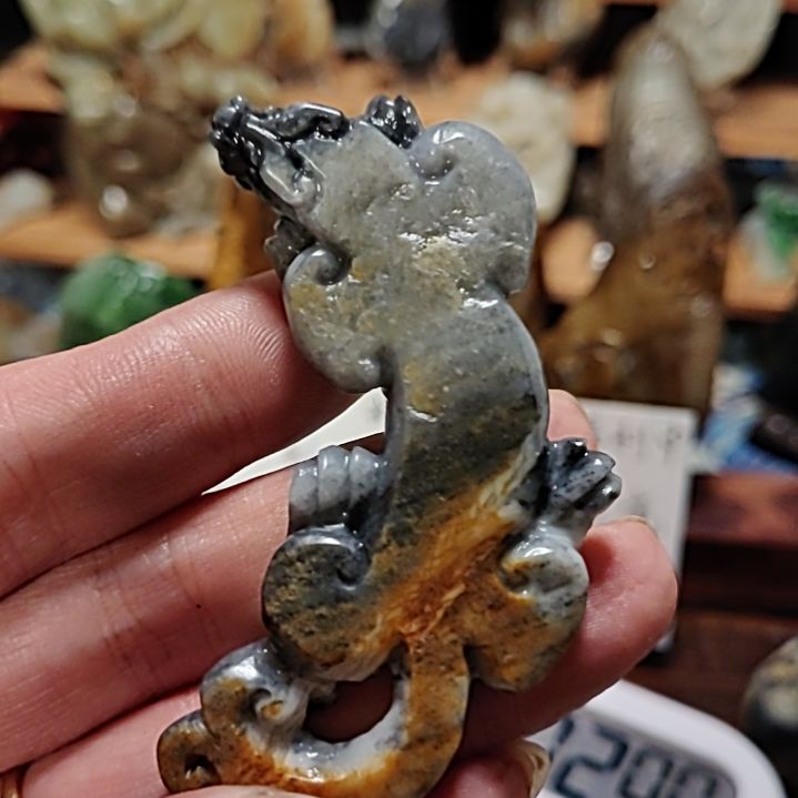 和田玉未镶嵌手工雕刻挂件专****子