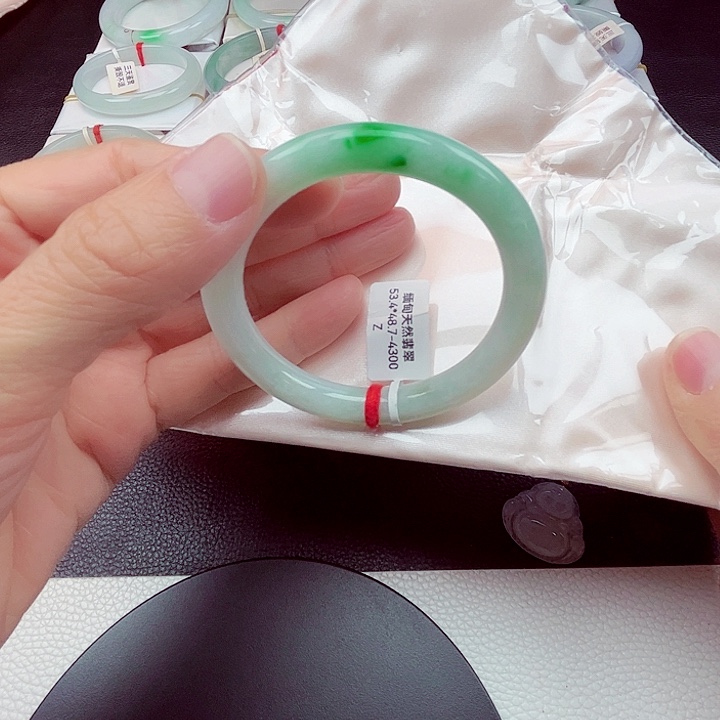 竹***子翡翠未镶嵌手镯天然缅甸翡翠