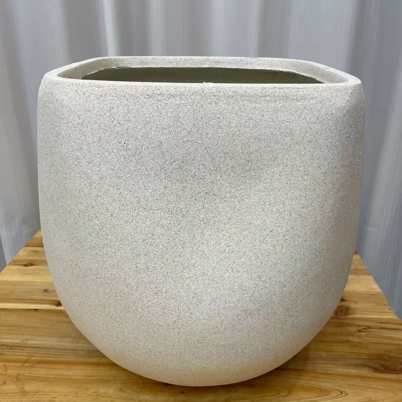 镁泥花盆黑金刚黑珍珠高山欧式简约轻奢办公室落地透气大号盆器