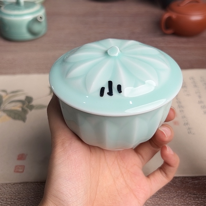 龙泉云间青瓷小米茶器