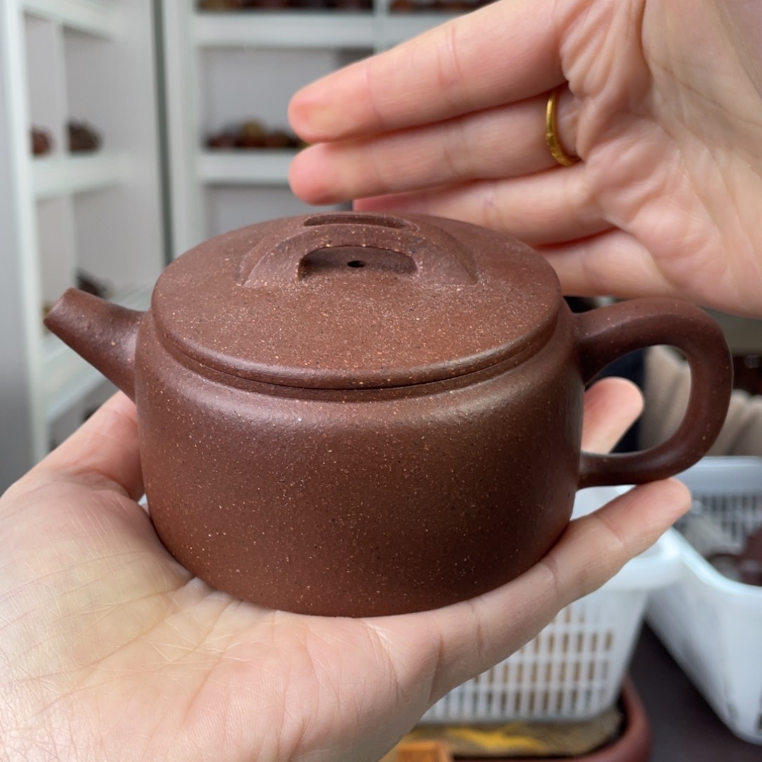 紫砂茶壶老红降坡汉瓦200cc