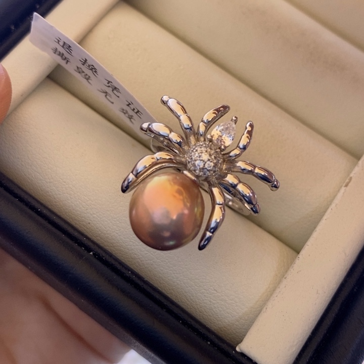 淡水珍珠项链银S925镶嵌10mm