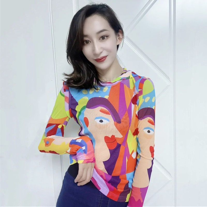 哥弟阿玛施正同款2025春秋季新款网纱打底衫连帽长袖t恤女5300863