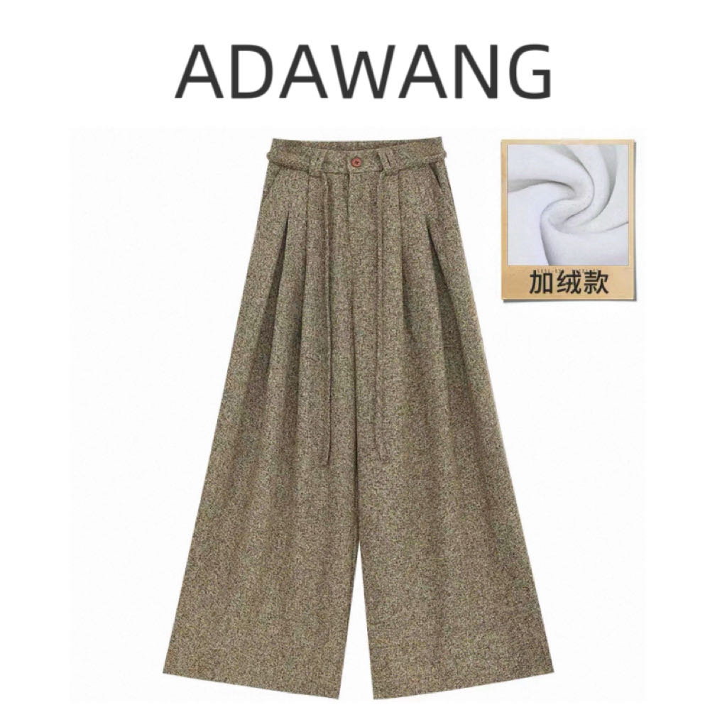 ADA秋冬百搭复古直筒休闲长裤K081