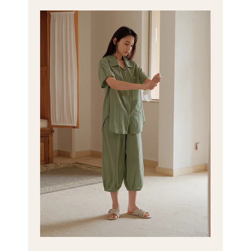 《晴菲专属》朵朵可可 251-182 睡衣女25春夏短袖七分裤家居服