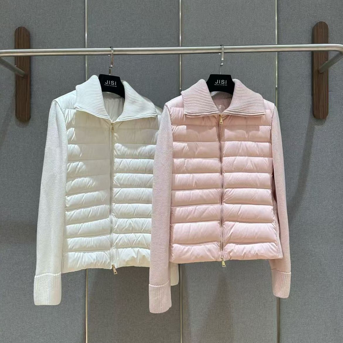 JISI 两色拼接羽绒服外套-YR25842A