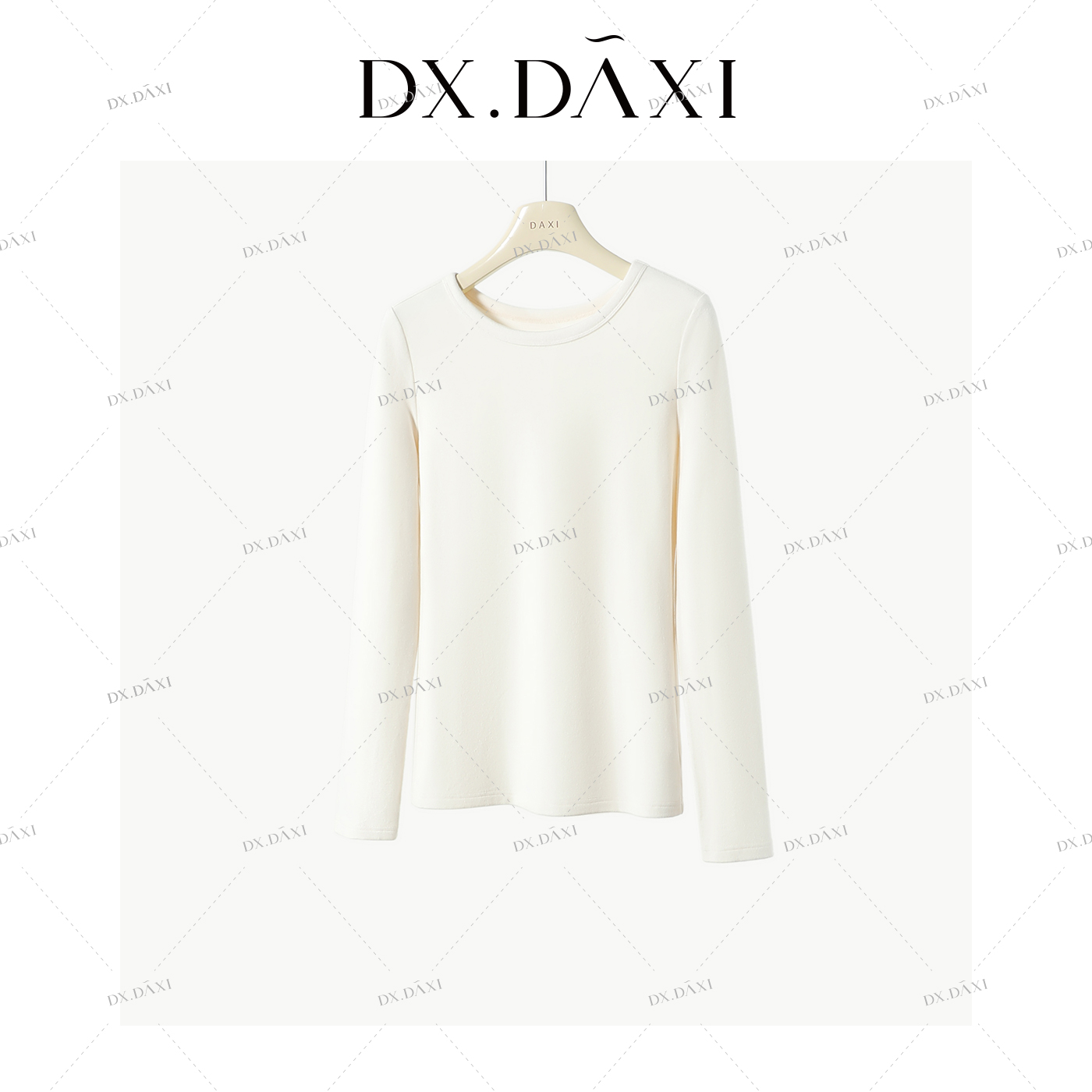 代大喜【松弛感天菜】秋冬纯色圆领显瘦简约百搭舒适柔软打底衫T恤