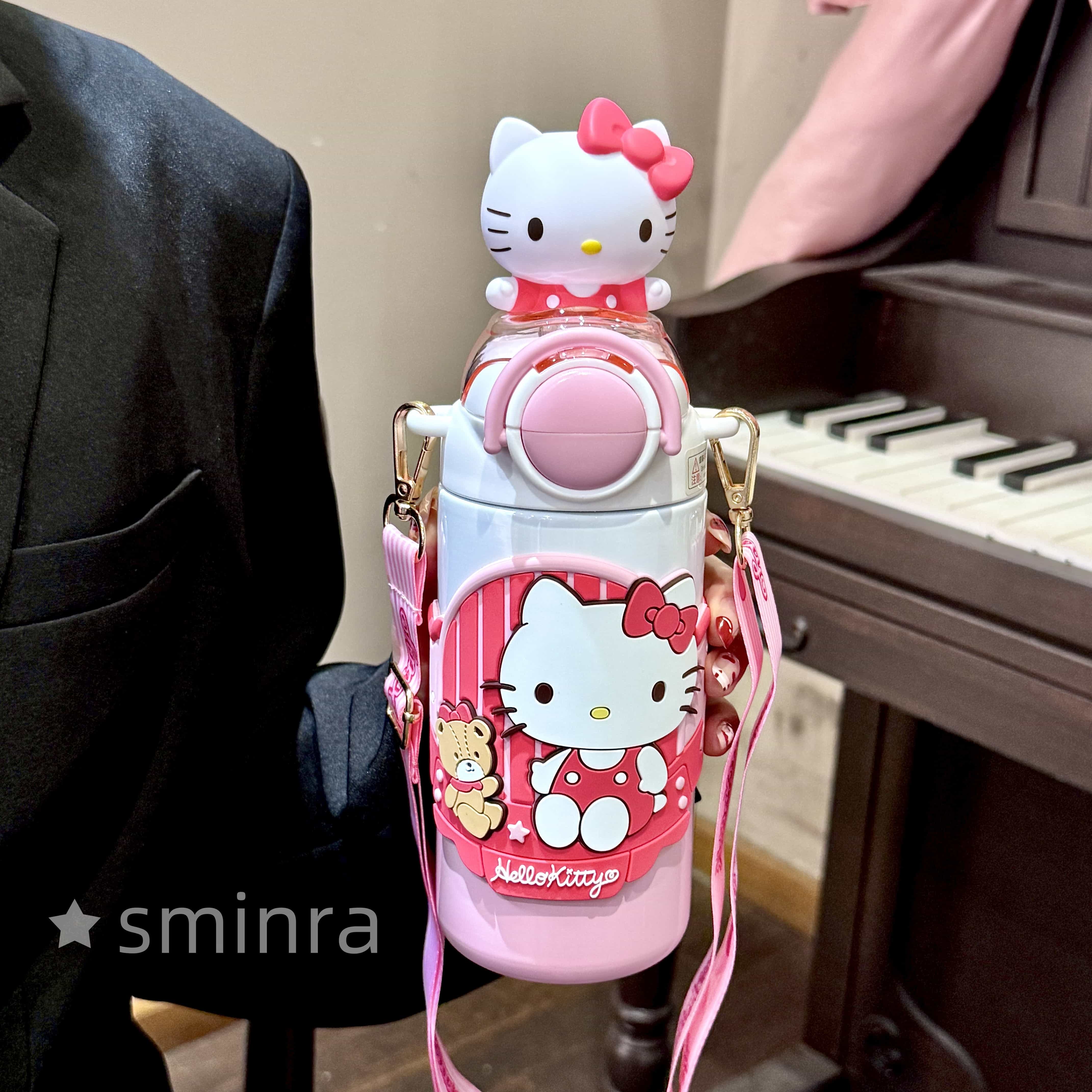 HelloKitty水杯可爱高颜值杯子女生三丽鸥吸管水杯网红儿童保温杯