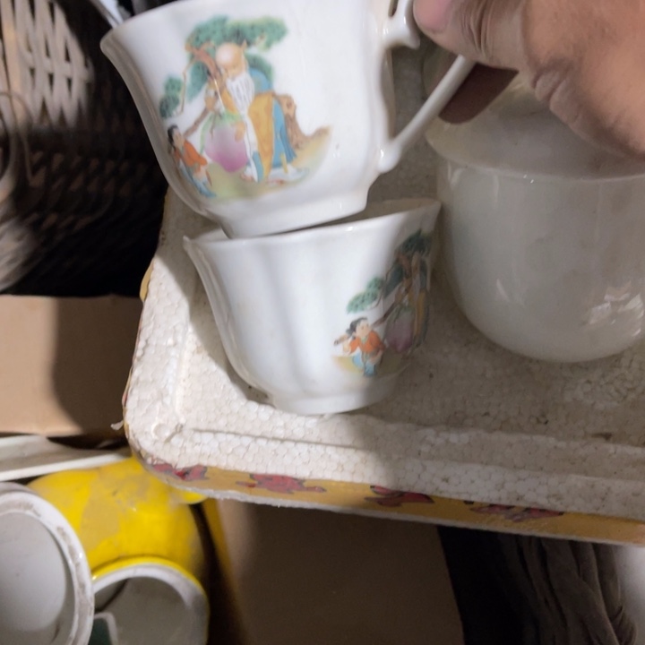 瓷其他老寿星玉兰杯