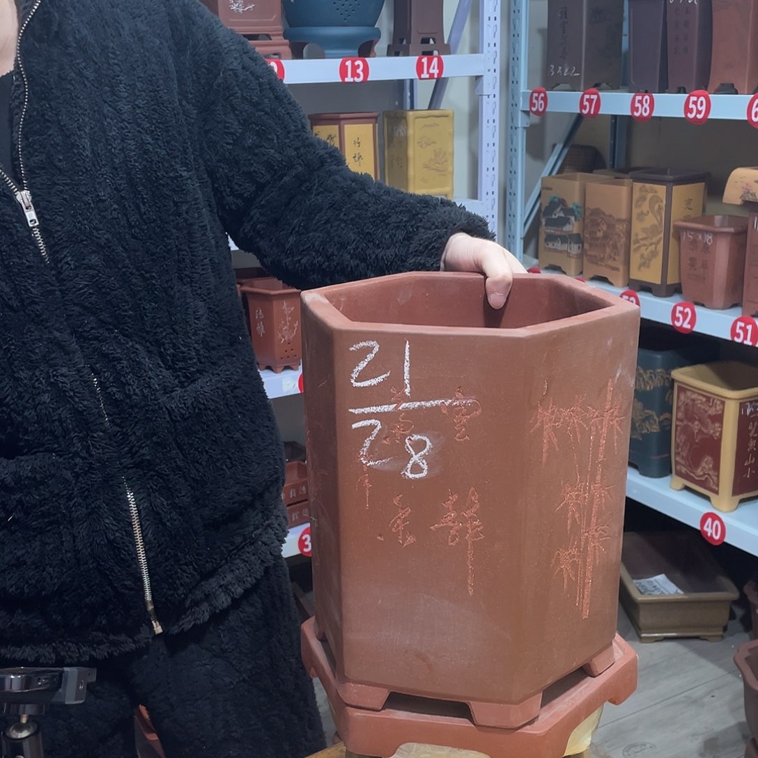 紫砂天心紫砂手工花盆