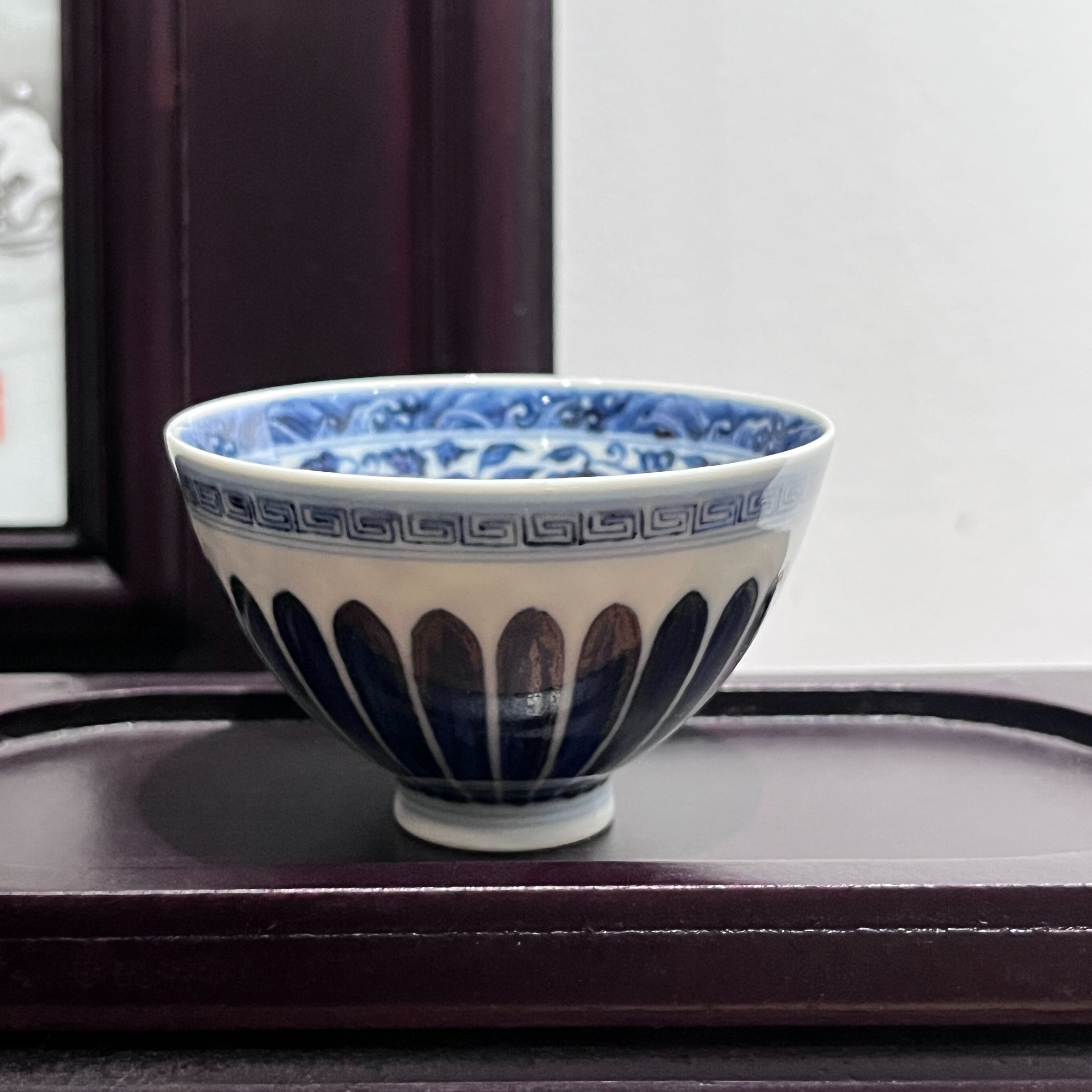 【元煦】青花菊瓣精工鸡心杯 | 大乐优选 | 景德镇茶具