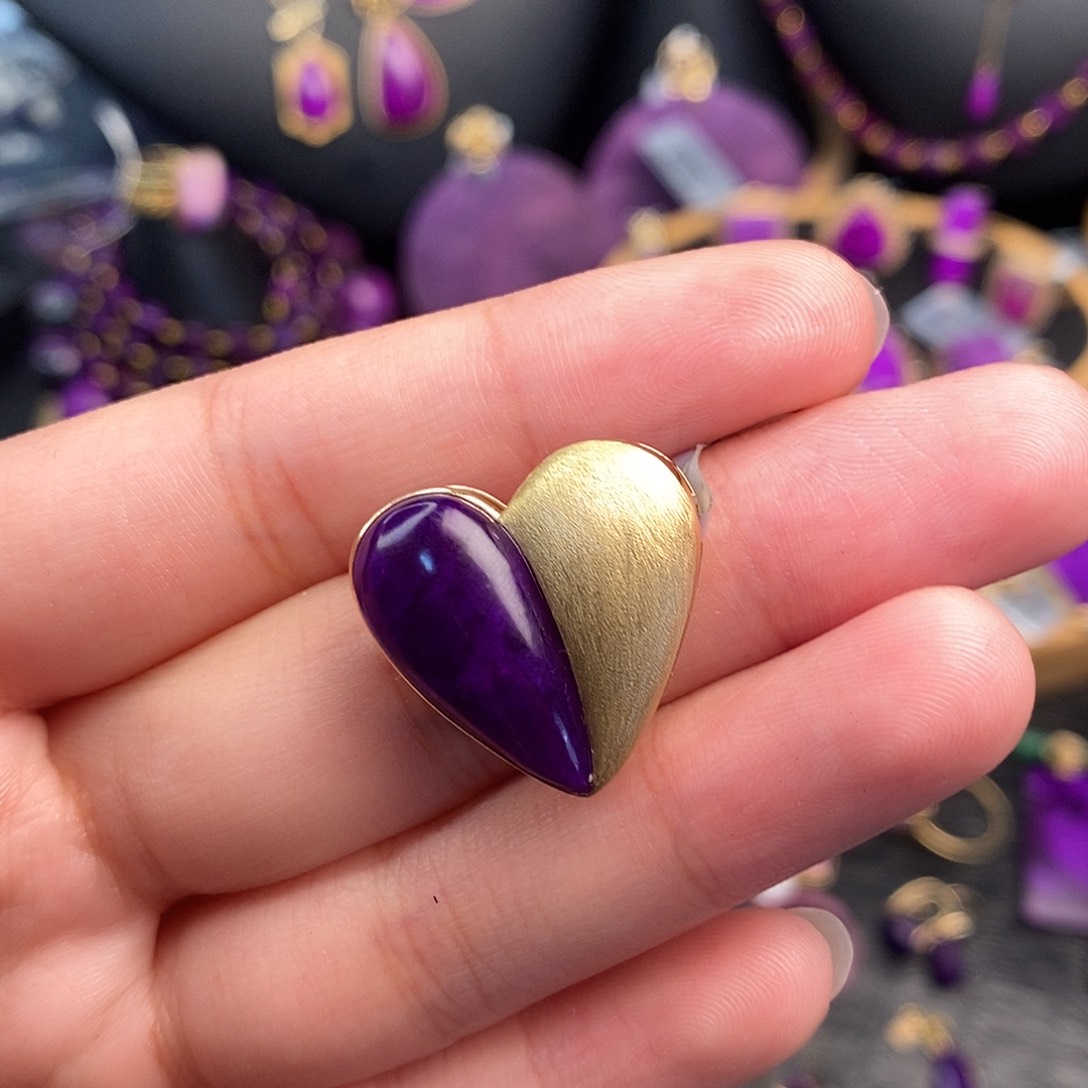 苏纪石（舒俱来）吊坠18K金镶嵌