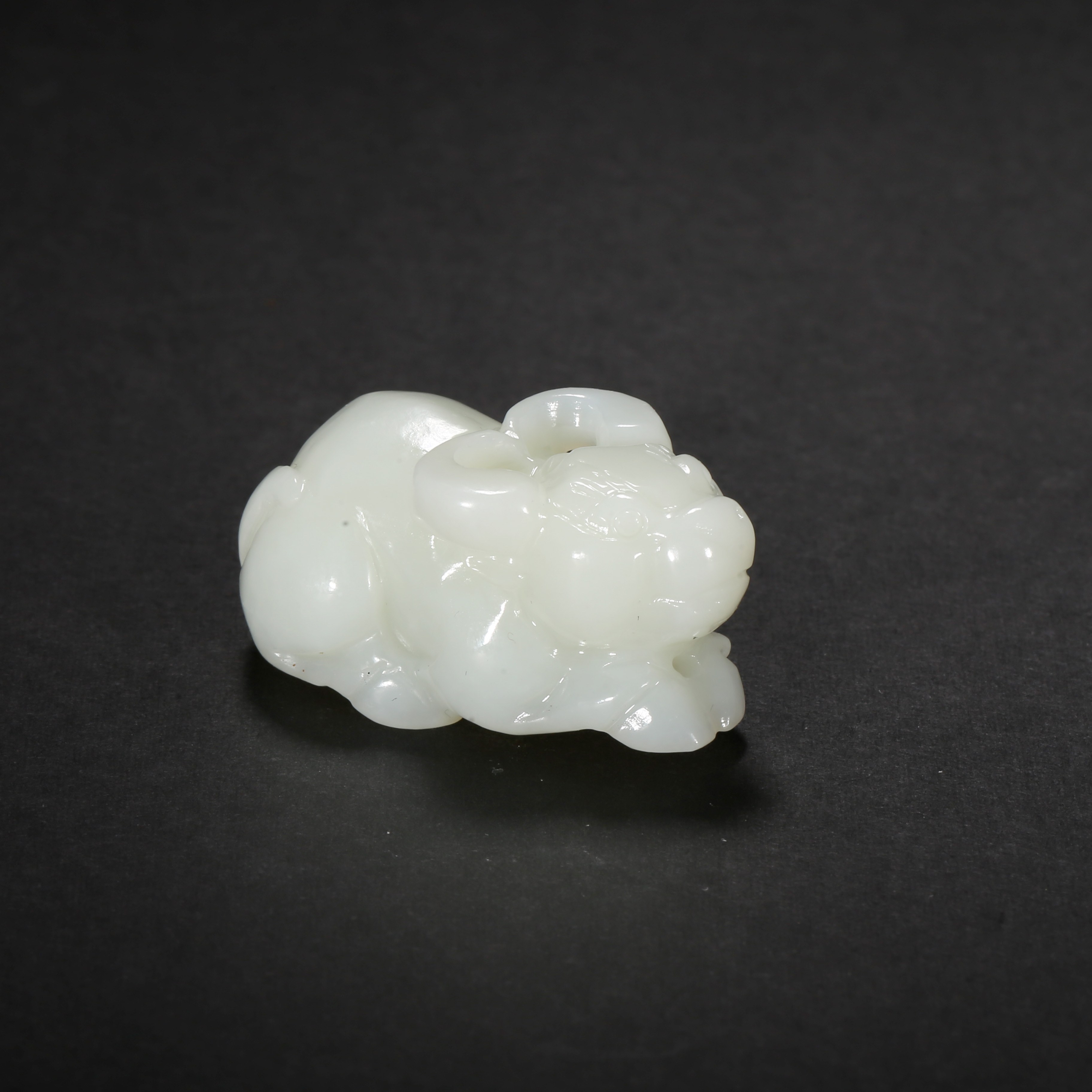 清代*玉牛吊坠/14JTY5319/和田玉【北京文博】