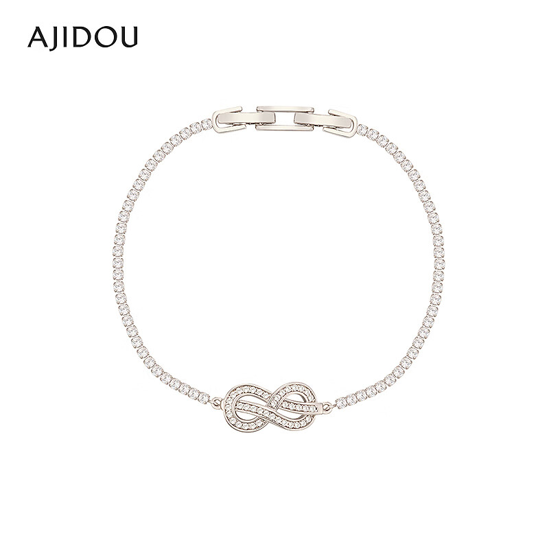 合金莫桑石手链 AJIDOU阿吉豆双联结系列手链女款时尚气质配饰手