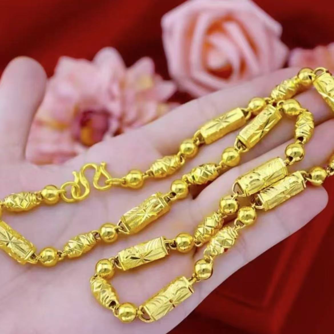 【时尚好物】全家福项链时尚新款限定 金色大气潮流款式