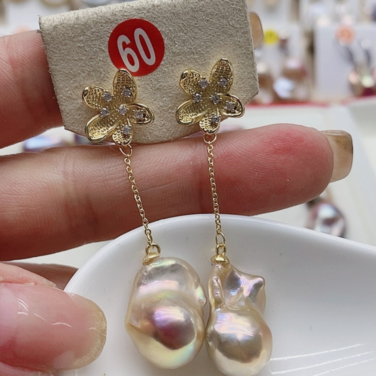 【闪购商品】淡水珍珠耳饰银S925镶嵌