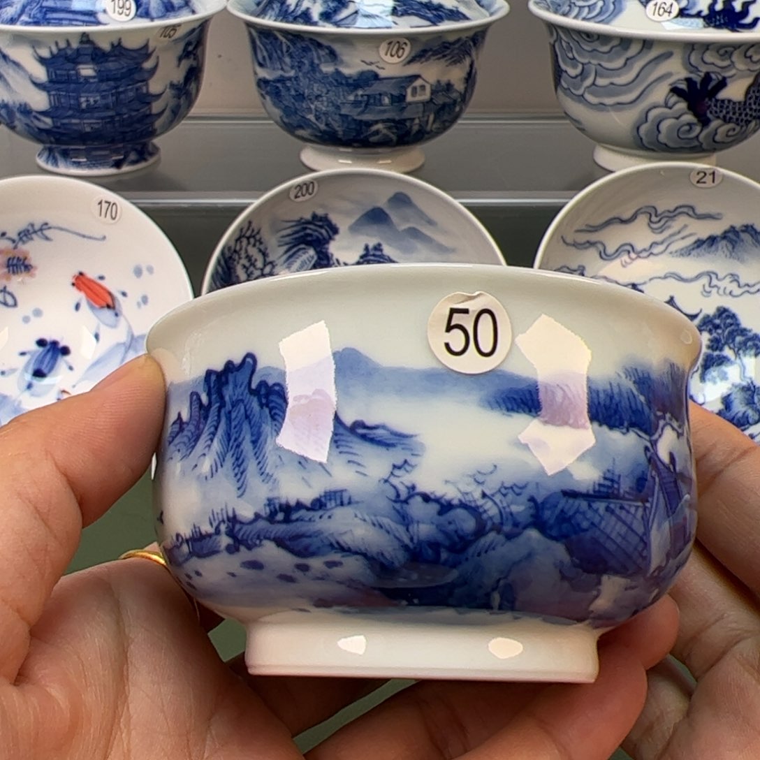 杯木木景德镇纯手绘茶具50