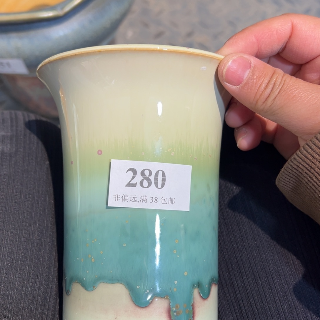 红陶口10高13 景德镇手工花盆