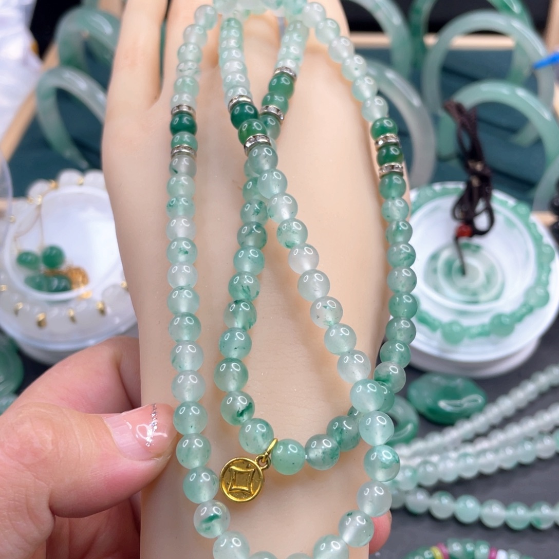 石英质玉未镶嵌项链