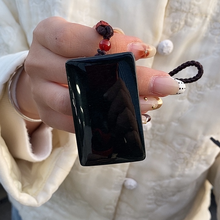 颈饰未镶嵌和田玉平安无事牌