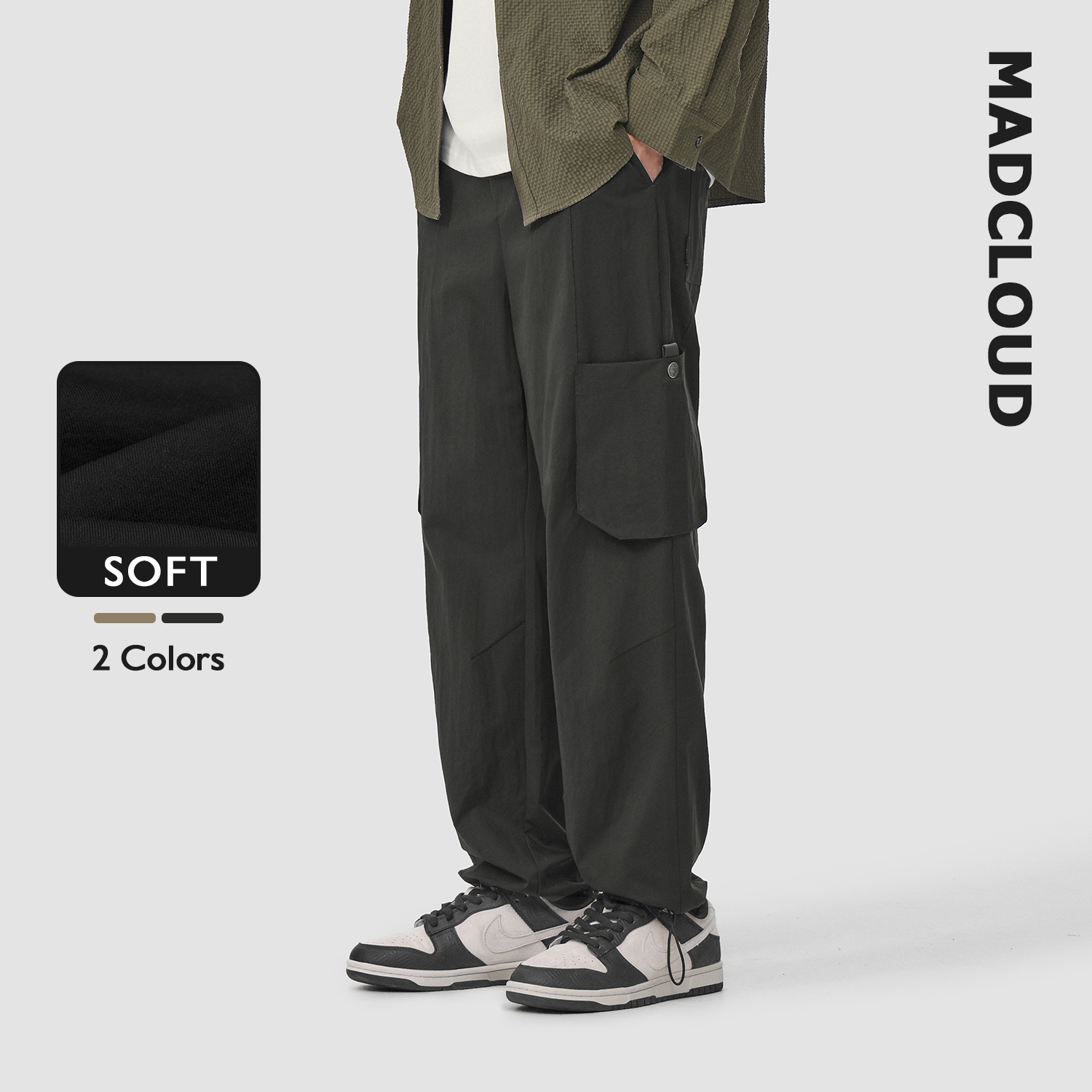 MAD官方 | Madcloud春夏轻薄美式工装伞兵裤薄款束脚抽绳休闲裤男