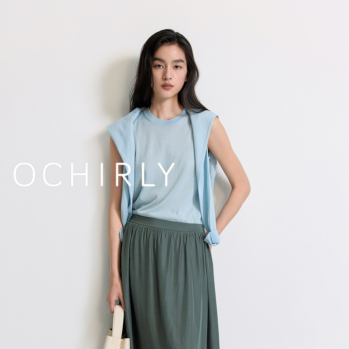 【秀场同款】OCHIRLY欧时力 澳大利亚100%美丽诺羊毛背心女25夏新款