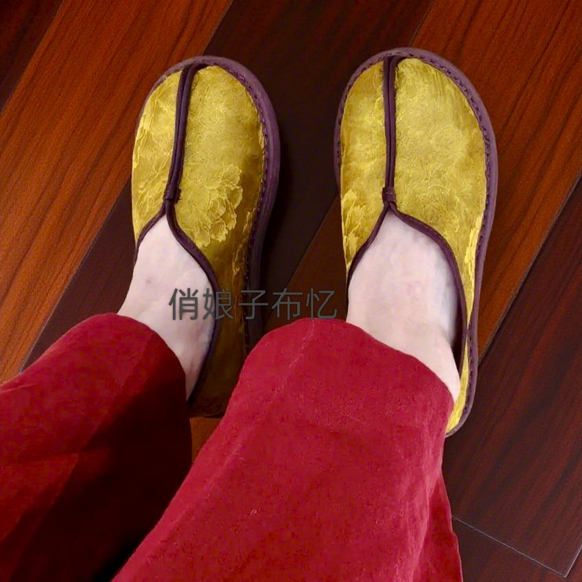 (金缎)千层底女转老北京布鞋