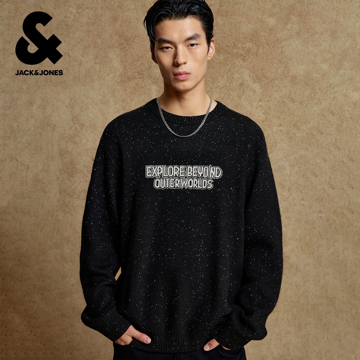 1029【金拐子专属】杰克琼斯Jack Jones彩点纱打底针织衫225313026