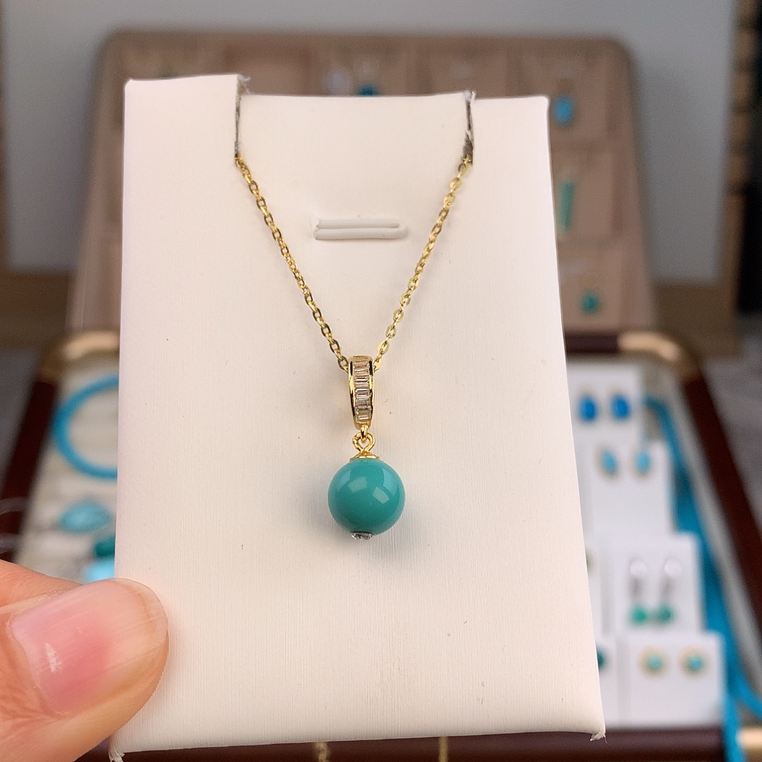 绿松石未镶嵌吊坠(不含链)