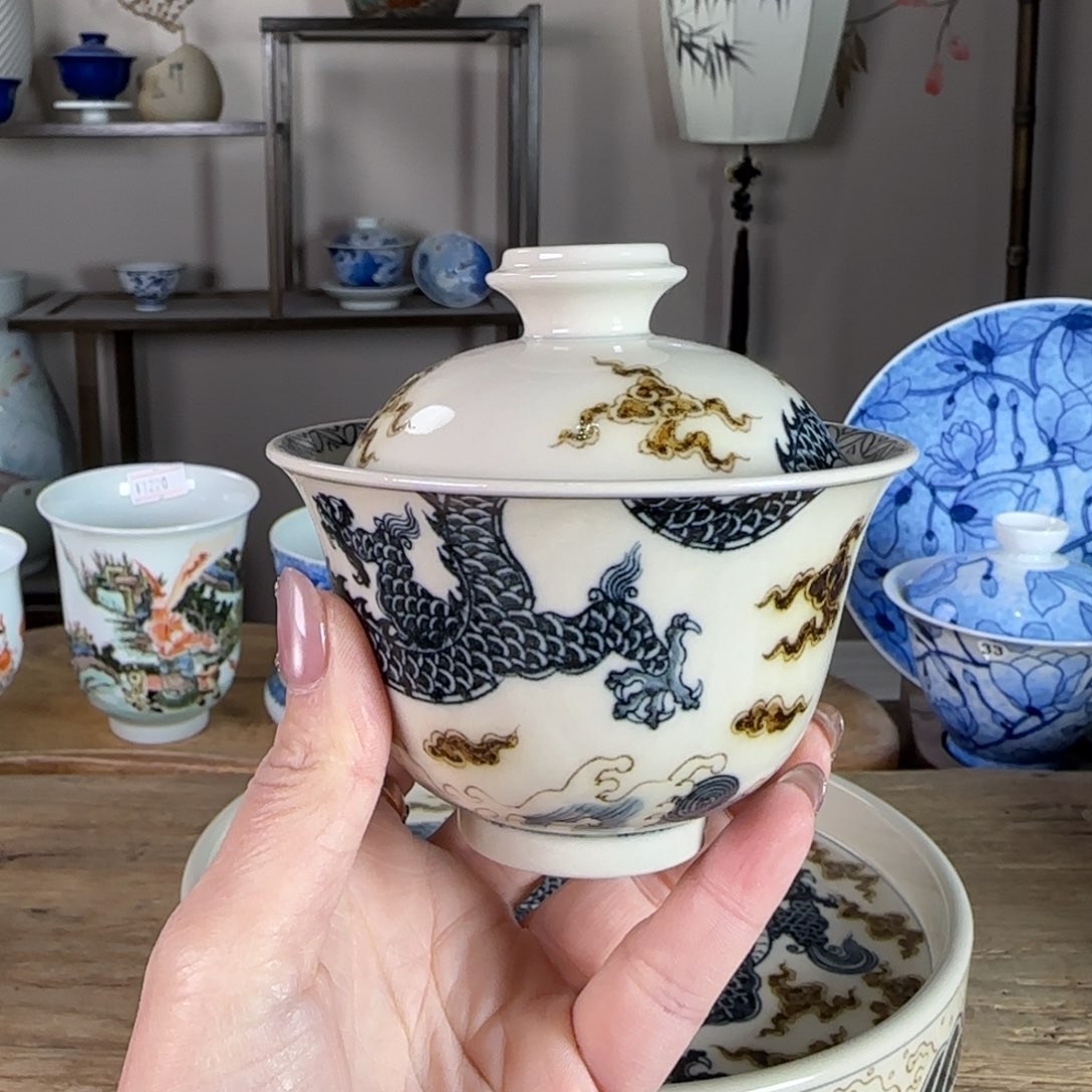 杯景德镇陶瓷柴烧多人