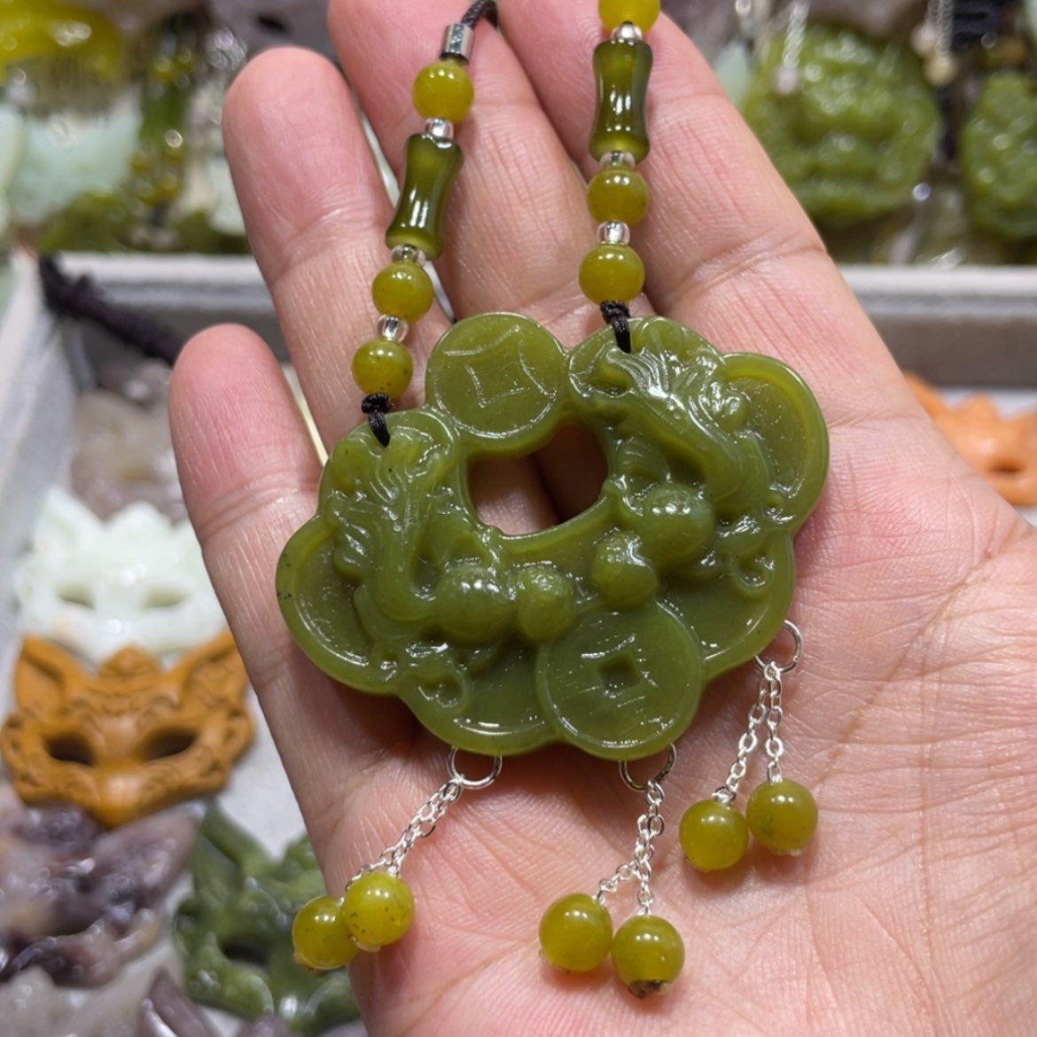 【闪购商品】岫玉颈饰未镶嵌39吊坠