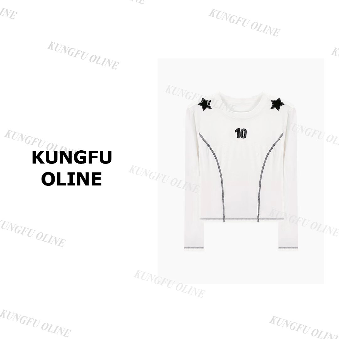 【FF】【数字10】CT54-04秋季流光风羊毛流行印花T恤正肩