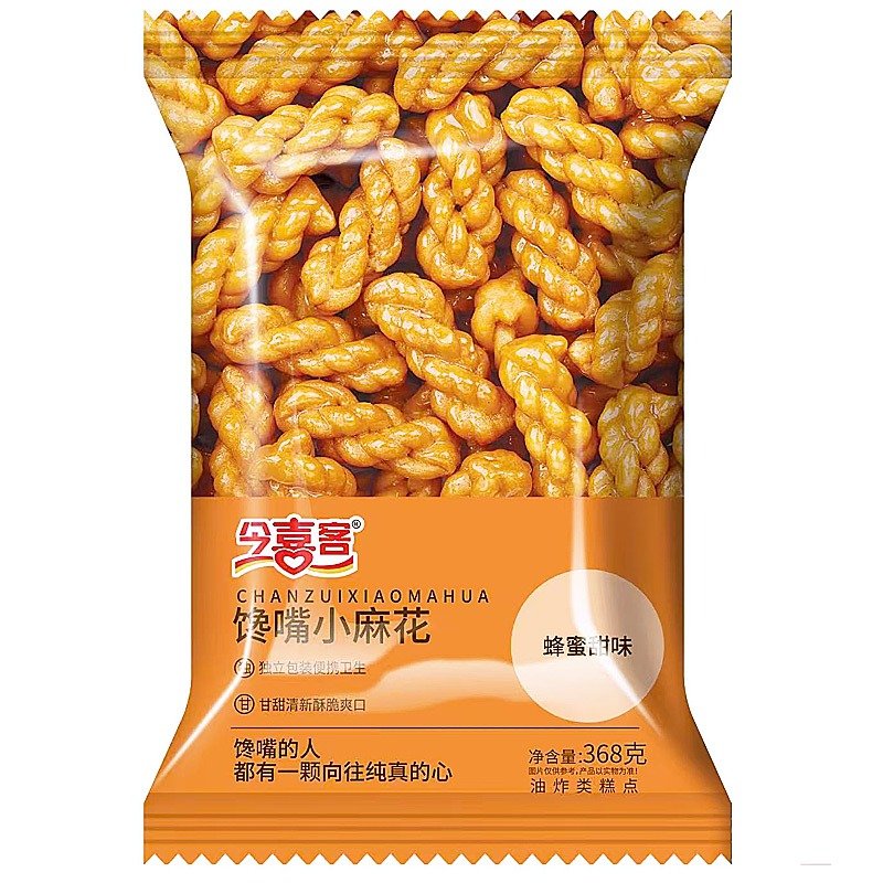 Y今喜客馋嘴小麻花368g/袋（蜂蜜味/芝麻味，点开下单）