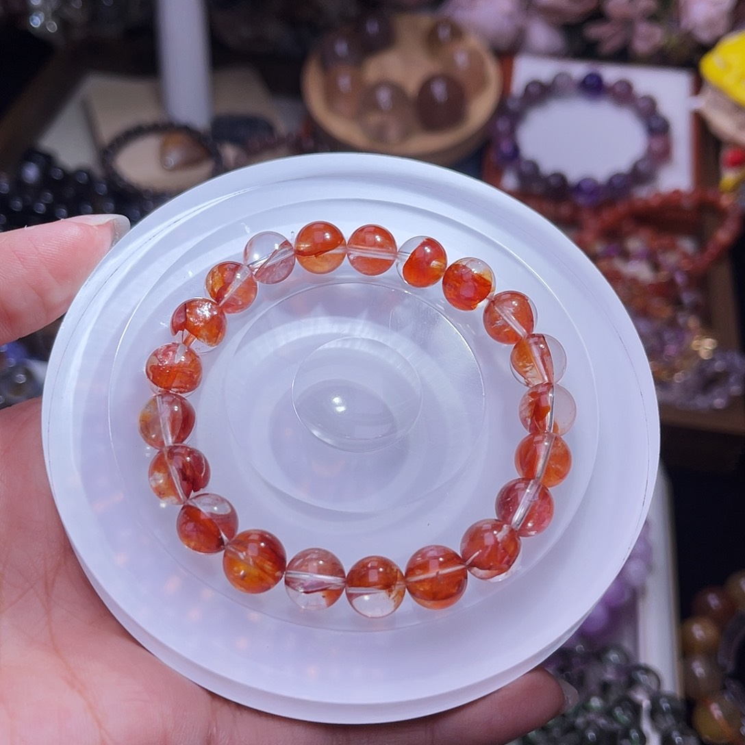 水晶手链未镶嵌红胶花9