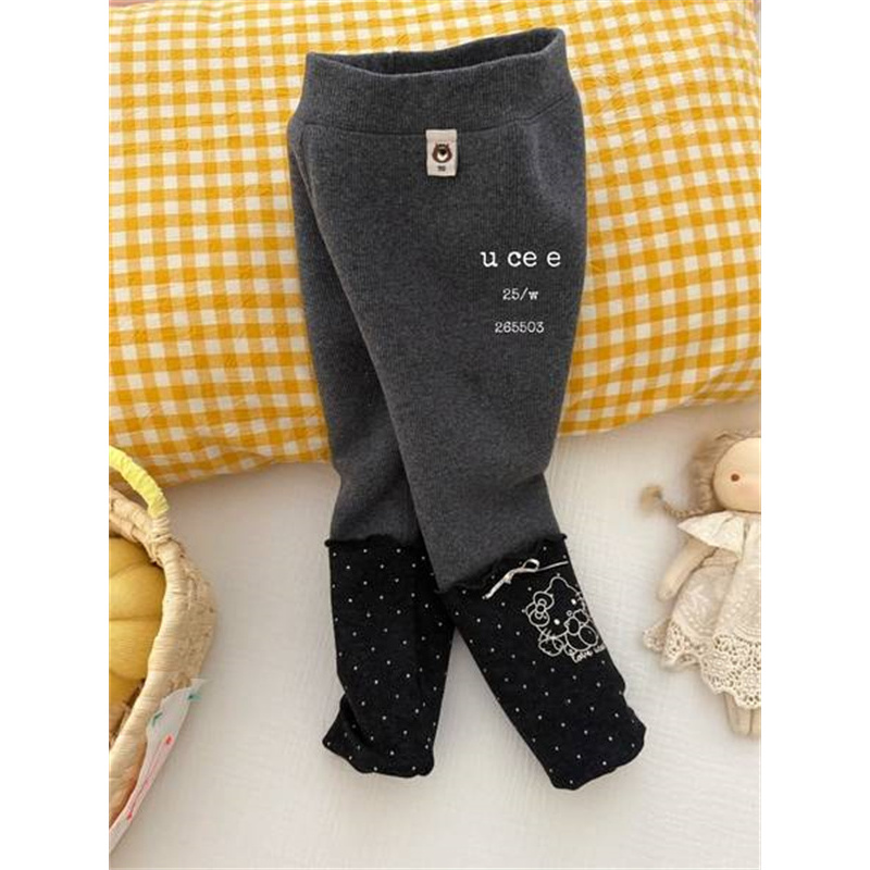 釉兮·25冬~拼波点加绒打底裤265503（童装汉服）