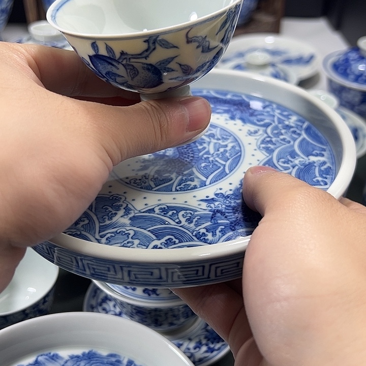 万****微瑕柴窑麒麟壶茶➕高足