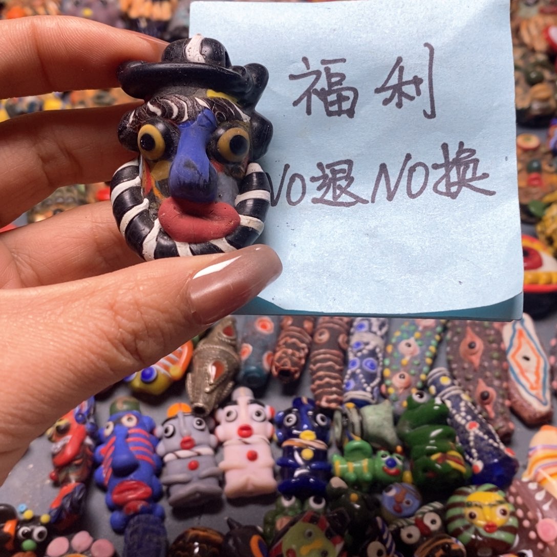 琉璃颈饰印度尼西亚老娃