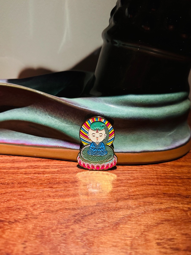 【三沫造物】蛇来运转 宝宝佛 胸针 宽4cm*高8cm(手工测量有误差)