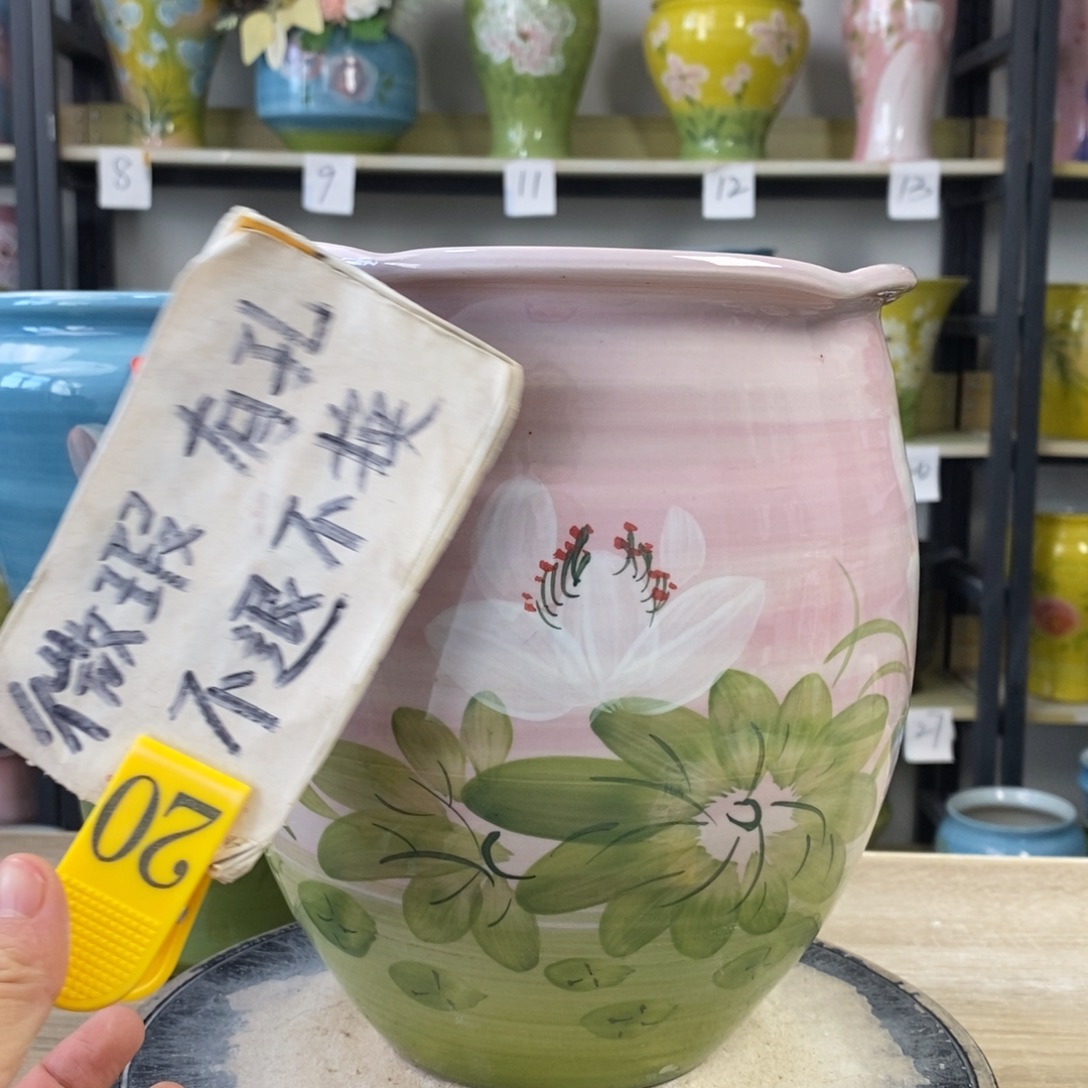 景德镇手工手绘陶瓷花盆