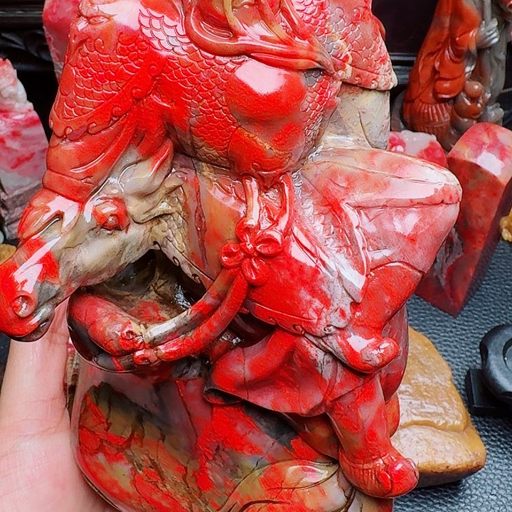 自***人昌化鸡血石昌化鸡血精品摆件
