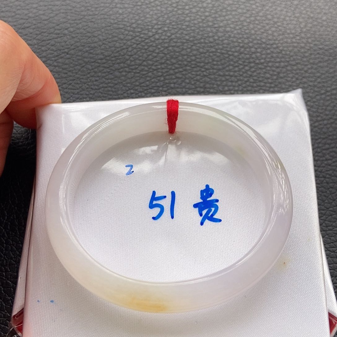 翡翠手镯未镶嵌1白月光飘黄翡1