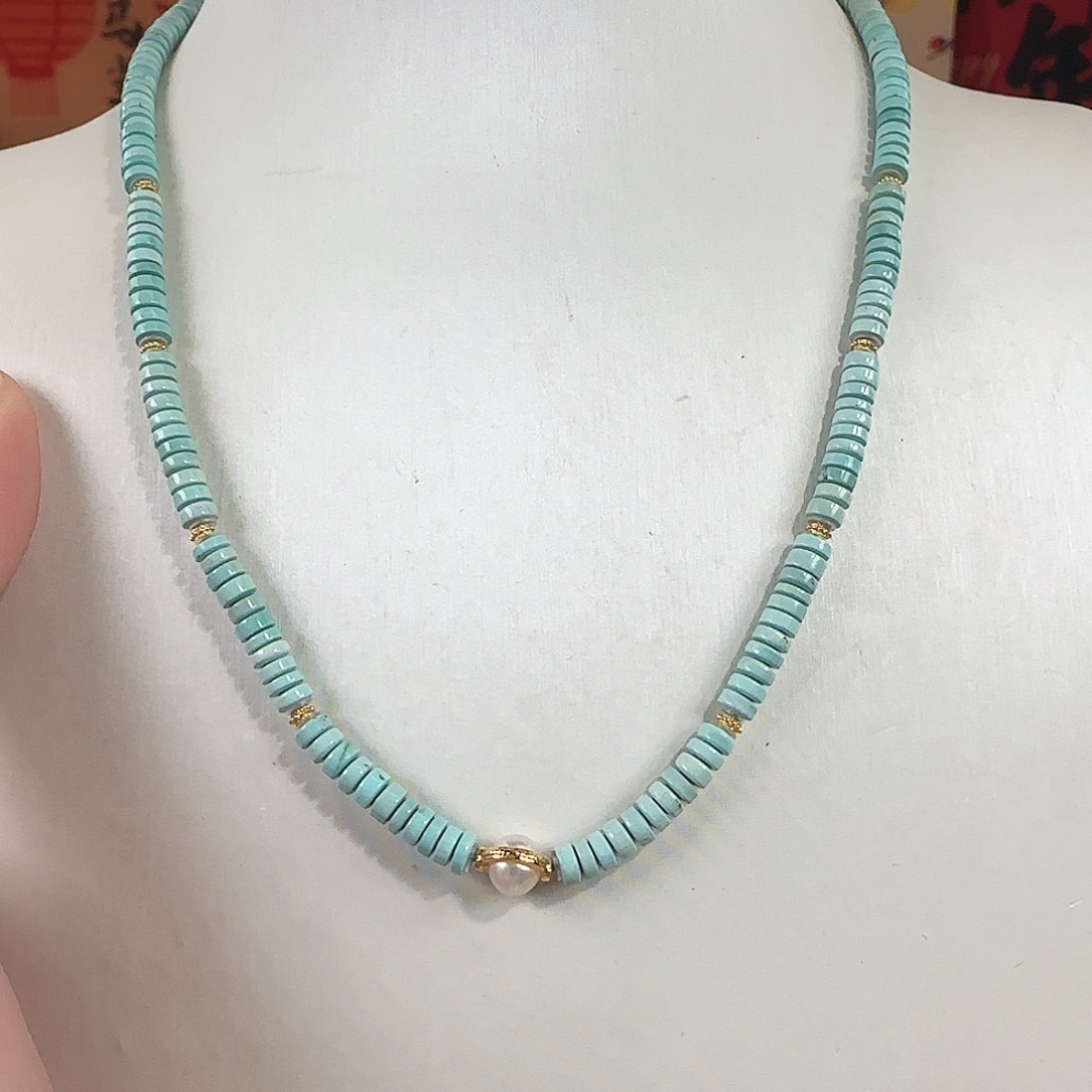 绿松石18K金镶嵌珠宝奇石