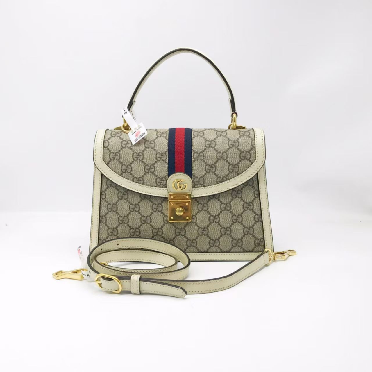 99新 GUCCI/古驰 洋诚二手 古驰老花手提斜挎包