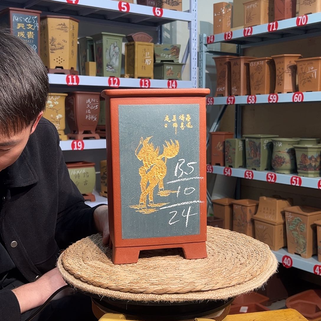 天心紫砂手工花盆