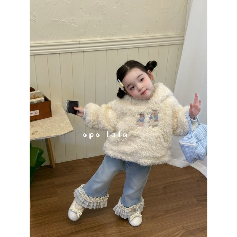 【深秋清仓no退换】opolala女童加厚外套宝宝韩版可爱风冬装